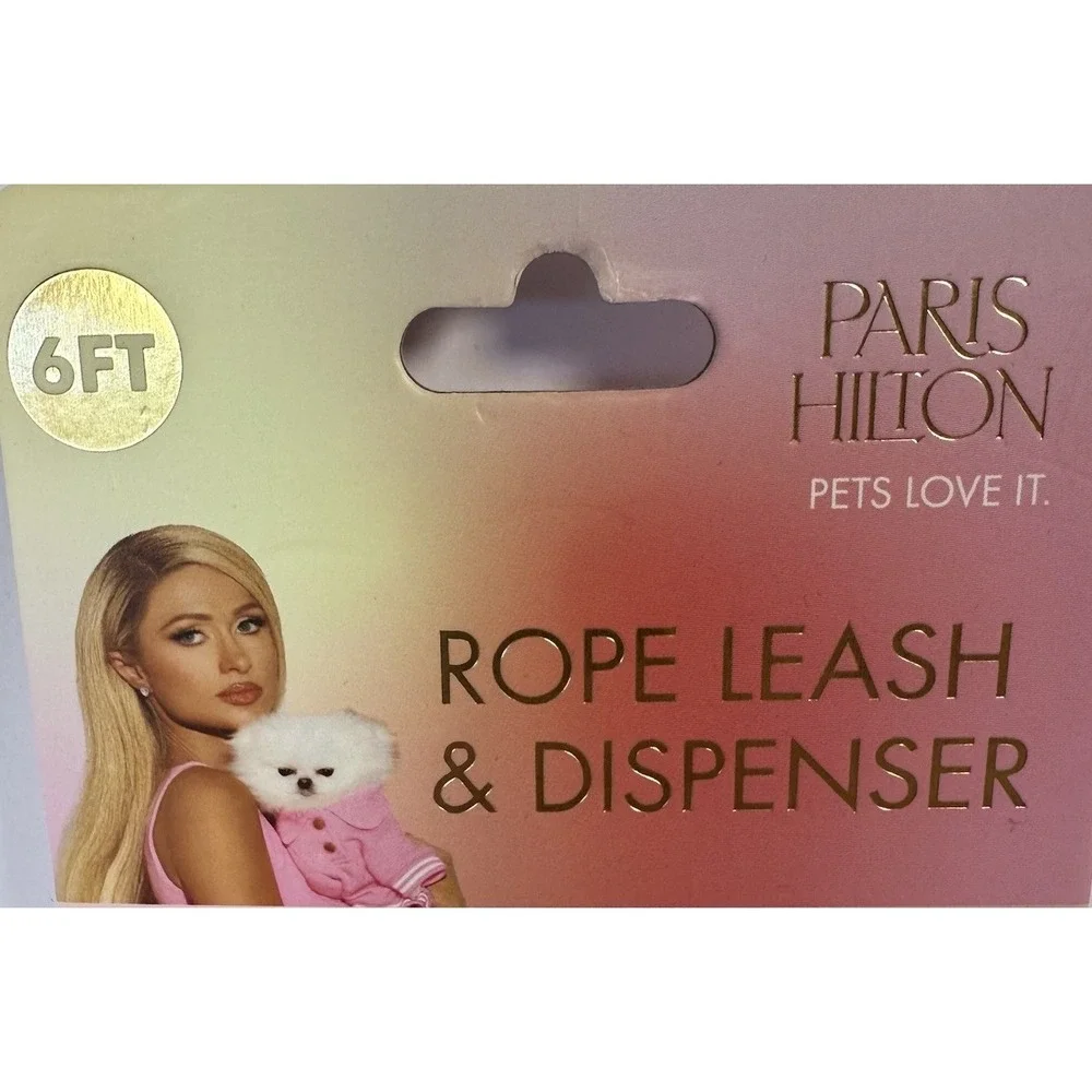 Paris Hilton Dog Rope Leash And Dispenser Pink 6FT Adjustable Pet Buckle Down